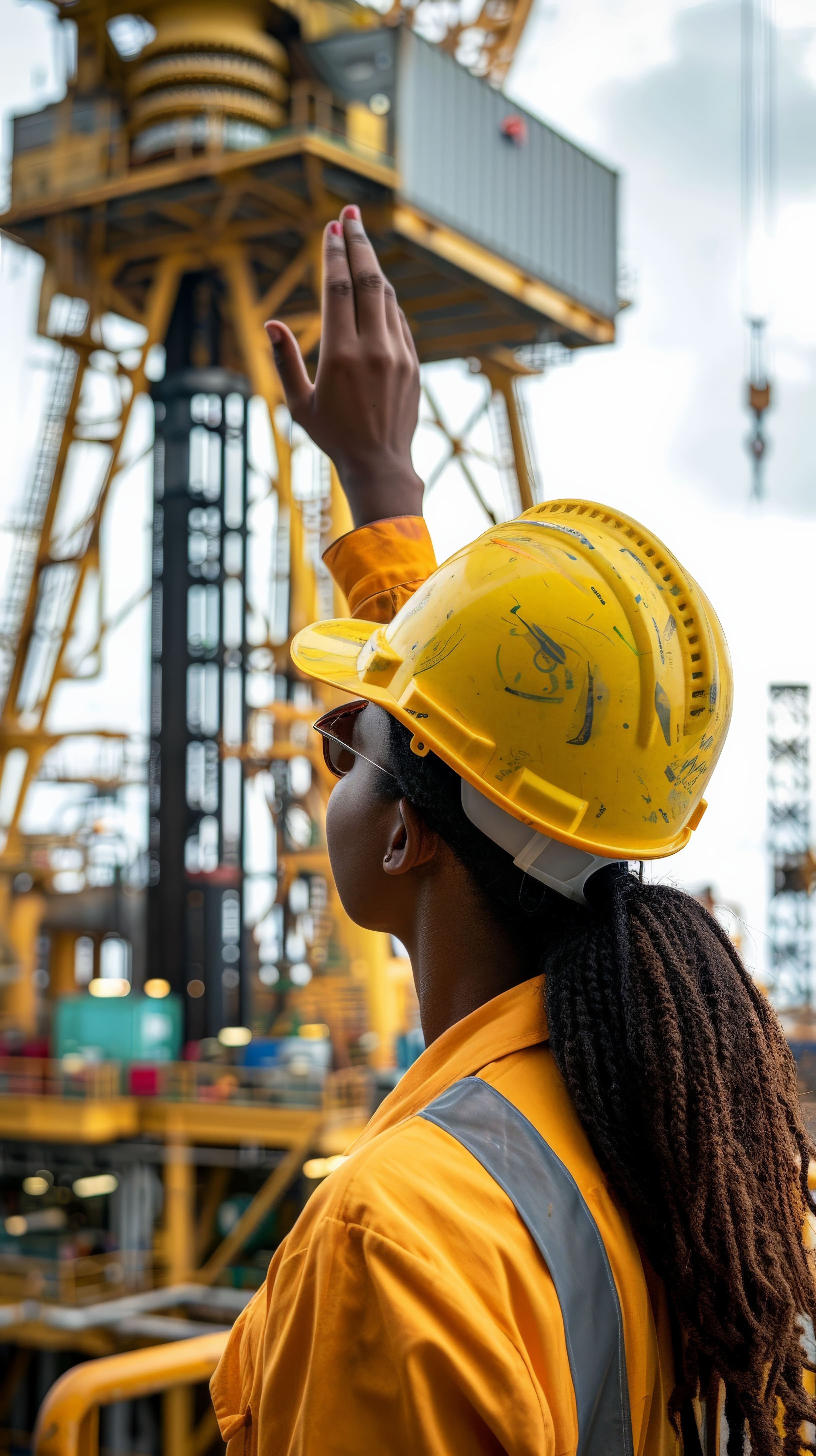 Female engineer at work site